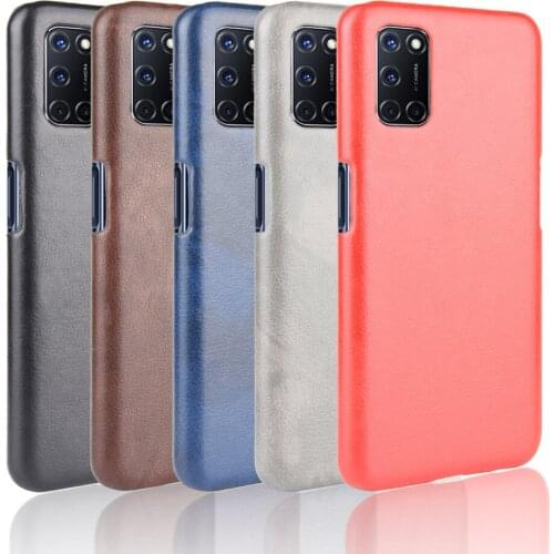 For OPPO A52 A72 A92 Case Luxury Litchi Striae PU Leather Hard Back Cover ShockProof Case For Oppo A 52 A 72 A 92 Phone Cases