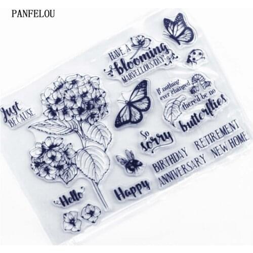 PANFELOU Spring flower bed Transparent Clear Silicone Stamp/Seal DIY scrapbooking/photo album Decorative clear stamp sheets