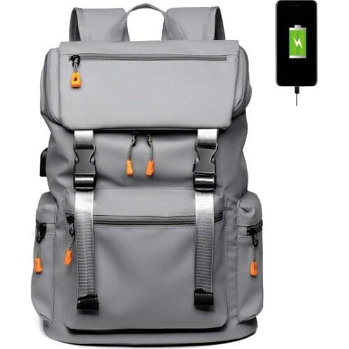 BK Brand Laptop Backpack Waterproof School Backpacks Casual USB Charging Men Business Travel Backpack 15.6 Inch Multi-pocket Bag
