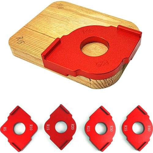Woodworking Trimming Radius Jig Router Arc Angle Locator Corner Template For Trimming Machine R5 R10 R15 R20 R25 R30 R35 R40