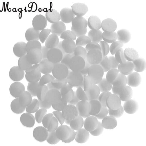 100pcs 20mm White Modelling Craft Polystyrene Foam Balls Hemispheres