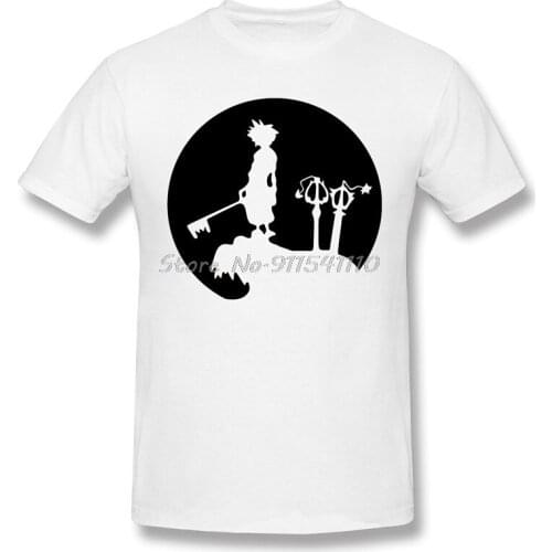 Sora Final Fantasy Homme T-Shirt Kingdom Hearts Sora Action Role-playing Games Tees Pure Cotton Oversized Short Sleeve