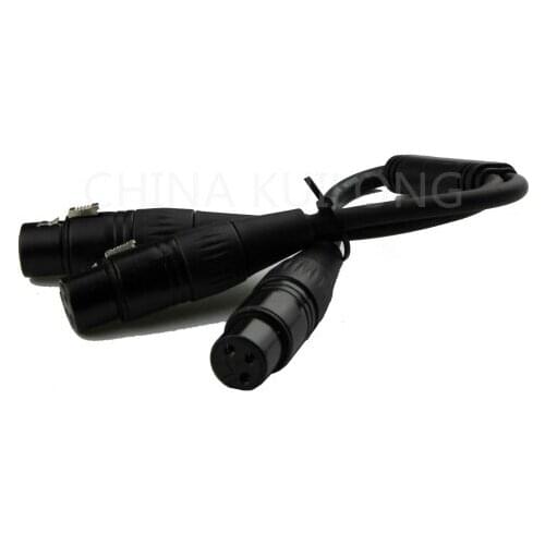 Brand New 0.18M XLR Merger Microphone Y Combiner 1 x Female to 2 x Female Mic Adapter