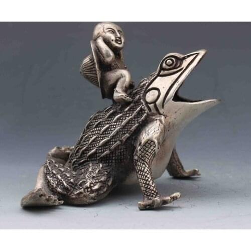 Tibet exquisite Hooded child riding frog