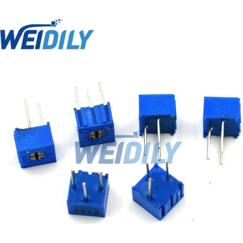 20PCS/LOT 3362P-1-501LF 3362P 501 500 ohm 500R Trimpot Trimmer Potentiometer Variable Potentiometers 3362 New