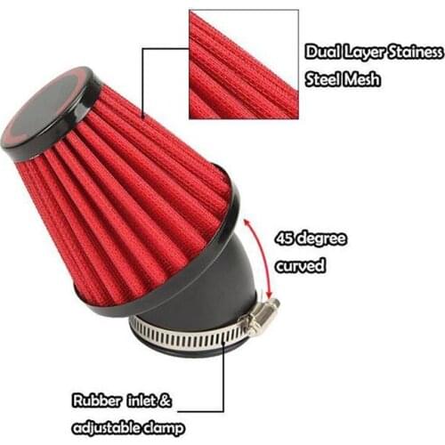 45 Degree Bend Air Intake Filter For Honda CB 250 CB250N CB250R CB250S CB400 CB400N With Adjustable Clamp Auto Parts
