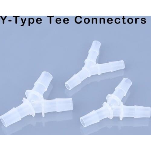 Y-Type Tee Connectors PP Plastic Pagoda Joints Aquarium Fish Tank Aerator Hose Connector Air Pump Fittings 1 Pcs