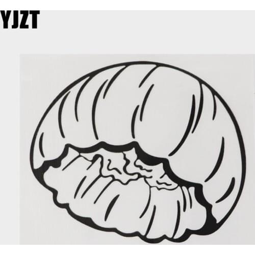 YJZT 13.8CM×11.8CM Personality Lantern Jellyfish Vinyl Car Sticker Decal Black/Silver 18A-0124