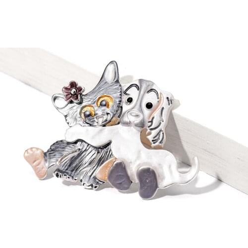 Cring Coco Jewelry Enamel Dogs Pin Brooch for Children Girls Cute Pet Brooches Clothes Coat Pin Badge Fashion Hot Summer Jewelry