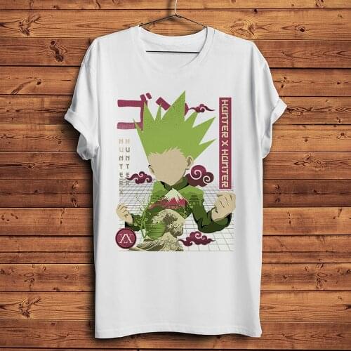 Ukiyo GON FREECSS funny anime tshirt Men new White Casual short sleeve T Shirt Unisex HUNTER x HUNTER manga streetwear tee