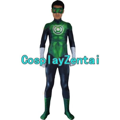 Green Cosplay Costum 3D Shade Superhero Costume Spandex Fullbody Zentai Suit