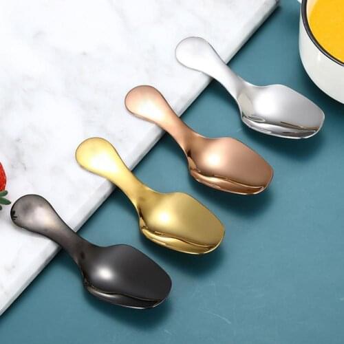 Spoon Mirror Polishing Anti-deform Stainless Steel Hot Drinking Flatware Spoon for Creative Household Kitchen Dorm Gifts