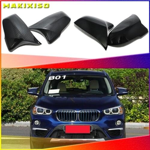 2pcs Side Wing Excellent Black For BMW 2 series Z4 x1 x2 F48 F49 F45 F46 F39 F53 G39 Carbon Fiber Pattern Mirror Cover caps