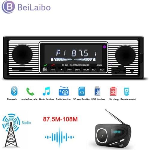 Car Mp3 Player Bluetooth Fm Transmitter Wireless Radio 12V Classic Stereo Audio Player