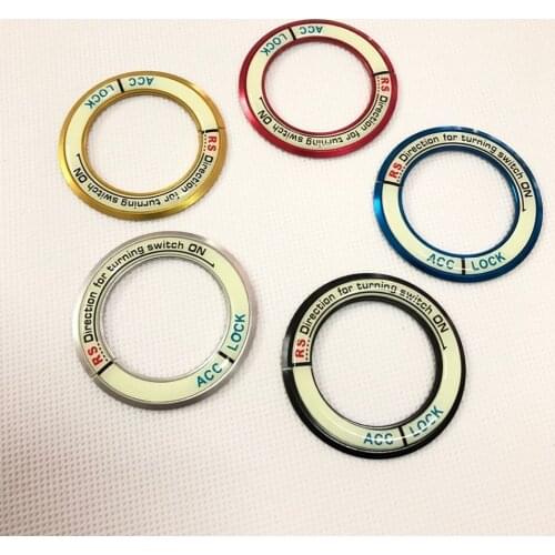 Car-styling Luminous Ignition Key ring decoration sticker case For Subaru Forester Outback Legacy Impreza XV BRZ Tribeca