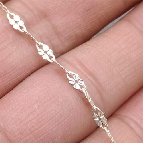 925 Sterling Silver Unfinished Butterfly Style Cable Chain for Bracelet Necklace