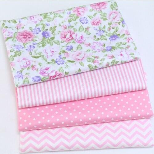 Baby Cover Clothes Decorated with Cotton Fabric Textile Twill DIY Sewing Pink Printed Patchwork Dormitory Decoration Materials