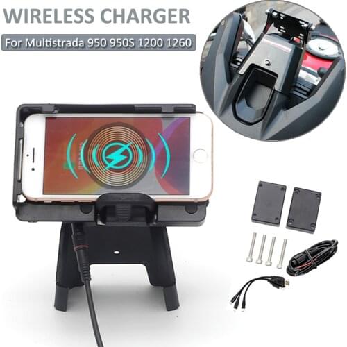 GPS Smart Phone WIRLESS CHARGER Navigation Bracket Adapter Holder For Ducati Multistrada 950 950S 1200 Enduro 1260 1260GT
