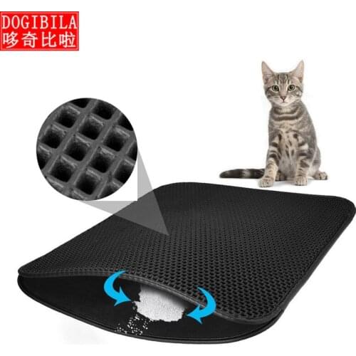 Waterproof Cat Litter Mat EVA Double Layer Cat Litter Trapping Pet Litter Cat Mat Clean Pad Products For Cats Accessories