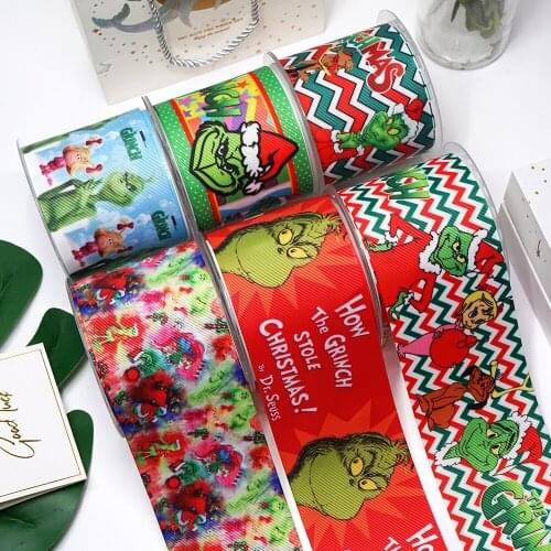 DIY Handmade Materials Printed Grosgrain Ribbon 50 Yard Per Size 25259