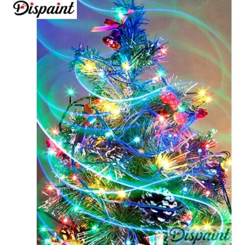 Dispaint Full Square/Round Drill 5D DIY Diamond Painting "Christmas tree" 3D Embroidery Cross Stitch Home Decor Gift A10863