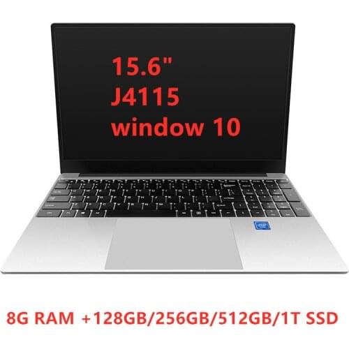 15.6 Laptop Office Games Portable Notebook Computer 15.6 inch Screen 1080P Intel Celeron J4115 DDR4 8G RAM 128G 256G 512G 1T SSD