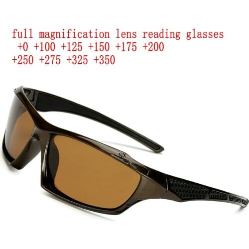 2021 New Mens Full Reading Sunglasses for Men Outdoor Sports Windproof Sand Presbyopic Goggles Eyewear UV Protection NX