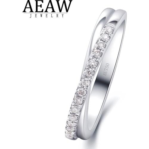 Solid 14K White Gold Real Natural Diamond Engagement Wedding Band for Couple Fine Jewelry Gift Part Ring