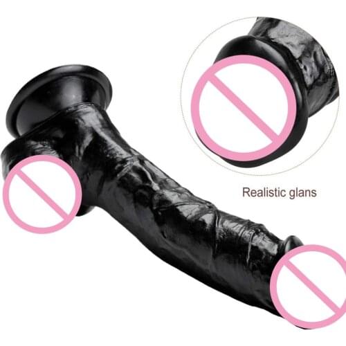 25CM Black Realistic Dildos Huge Giant Anal Butt with Suction Cup Vagina G-spot Soft Penis Sex Toy Big Dildo for Women Sex Shop