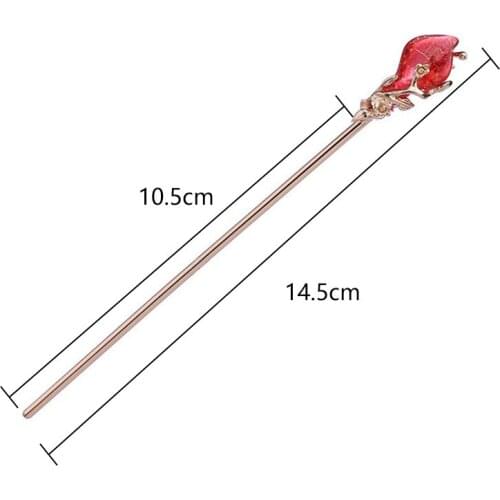Mulan original ancient style hairpin tassel step-shaking hair ornaments simple plate hair handmade Hanfu accessories headdress