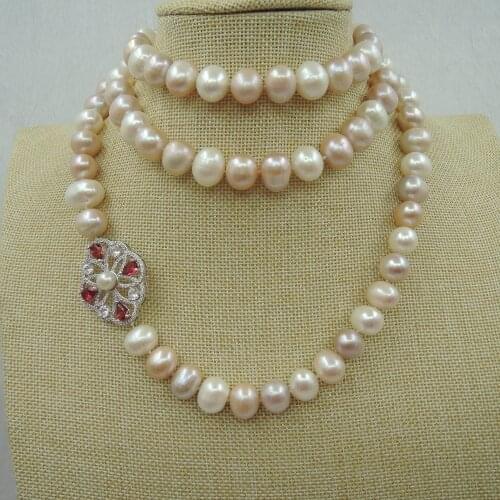 BIG PEARL NECKLACE,100% NATURE FRESHWATER PEARL LONG -120 cm NECKLACE-AAA 13-15 MM pearl high quanlity