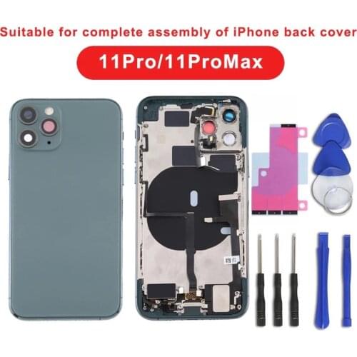 Suitable for Iphone 11pro 11promax whole body, rear middle frame rear components, battery glue