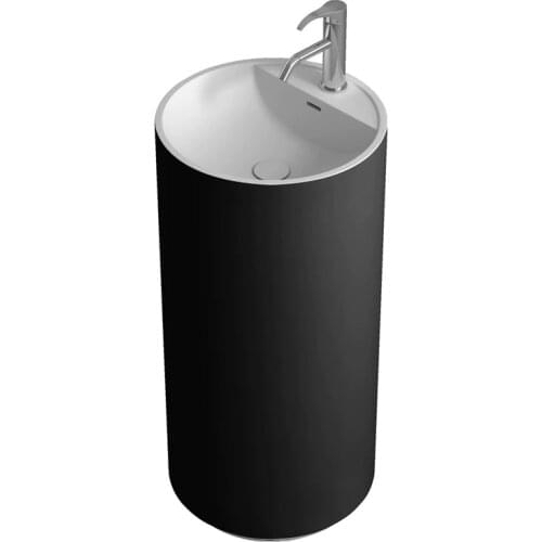 RESIN ACRYLIC BATHROOM PEDESTAL WASH BASIN CLOAKROOM FREESTANDING CLORED VANITY HAND SINK RS38236-1