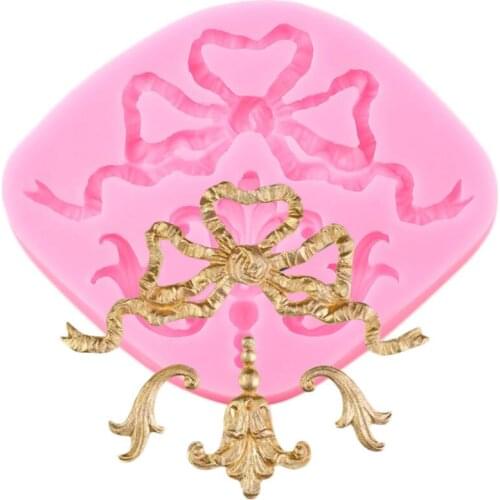 Baroque Ribbon Relief Silicone Mold DIY Party Cake Decorating Tools Cake Border Fondant Mould Candy Polymer Clay Chocolate Molds