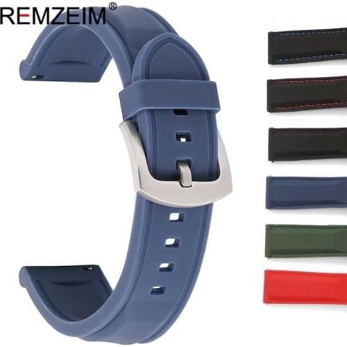 REMZEIM Silicone Quick Release Rubber Sport Waterproof Bracelet Band for Samsung Galaxy Watch Gear S2 S3 Smart Watch Strap Blue