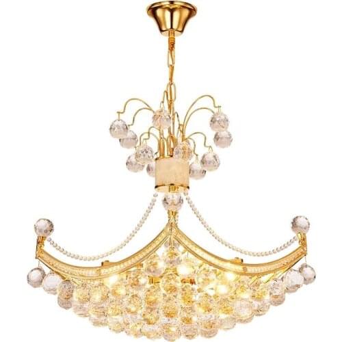 Modern golden chandelier round living room lamp personalized dining chandelier restaurant lamps bedroom stairs lighting fixture
