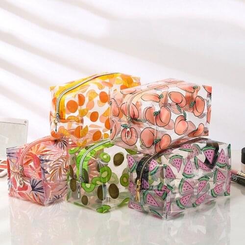 Fashion Waterproof Transparent Cosmetic Cute Bags For women Storage Pouch Makeup Organizer Approved Clear Case Girl Toiletry Bag