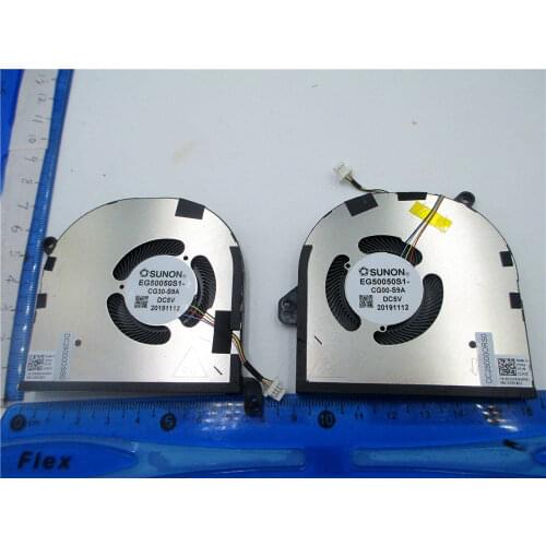 New cpu gpu fan for Dell XPS 15 9500 009RK6 09RK6 0DJH35 DJH35 EG50050S1-CG30-S9A EG50050S1-CG00-S9A DC28000OSS0 DC28000ORS0