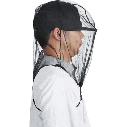 Survival Anti Mos-quito Bug Bee Insect Head Face Protect Net Cover Wild Fishing Mos-quito Outdoor Fishing Hat Dropship