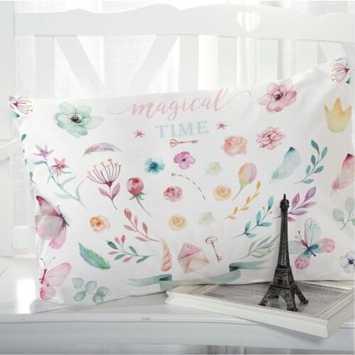 1pc Pillowcase Decorative Sofa Cushion Case Bed Pillow Cover Home Decor Car Cushion Cover Cute Pillow Case 50x75 Magic flower