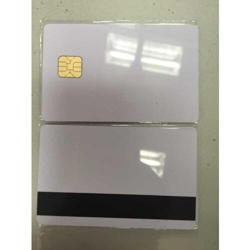 10 pcs/lot White Contact Sle4428 Chip Smart IC Blank PVC Card with 2750 OE Hi-Co Magnetic Stripe