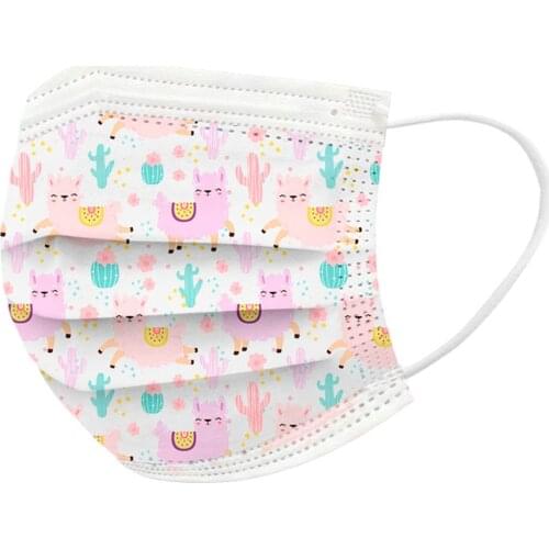 10pcs Kids Childrens Cute Mask Disposable Face Mask Industrial 3ply Ear Loop Mask Halloween Masks Cosplay Mascarillas Masker