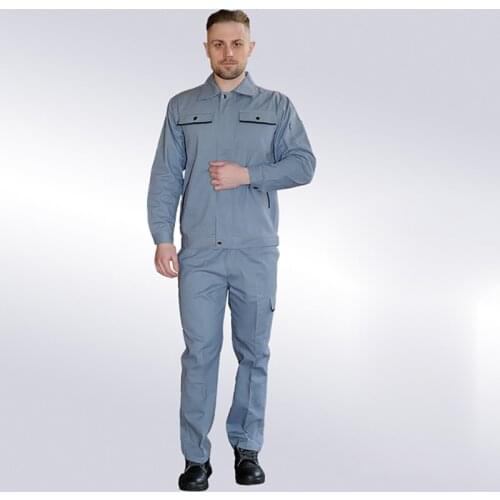 100% Cotton Work Clothing Protective Jacket Pants Workshop Safety Electrician Mechanical Auto Repair Durable Uniforms Coveralls