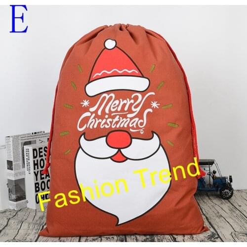 100pcs/lot 5 Styles cheap price big discount Personalized Merry Christmas Santa Sack