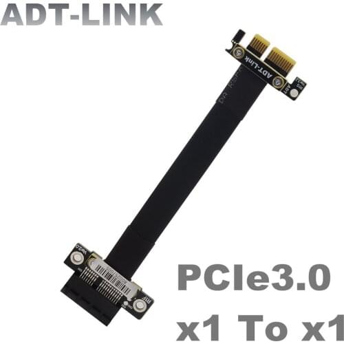 2021 New Riser PCIe 3.0 x1 To x1 Extension Cable 90 Degree Vertical Graphics Card PCI Express 1x Ribbon Extender Cable 8G/Bps