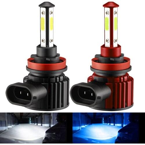 4 Sides 10000LM H8 H11 Fog lights h7 LED Lamp Car headlights HB3 9005 HB4 9006 Auto 12V 6500K White 8000K ice blue Super bright