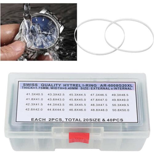 Watchmaker tools watch repair AR‑6008G20XL White Wristwatch Waterproof O Ring Watch Back Gasket Seals Washers watch tool kit