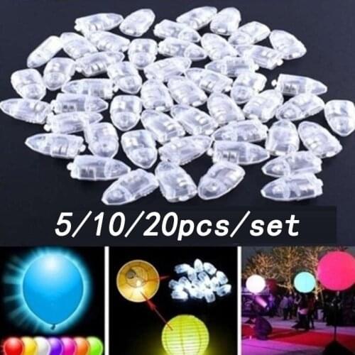 5/10/20 / Set of wedding show Birthday Halloween party decorations with multicolor flash ball LED balloon lights home decoration