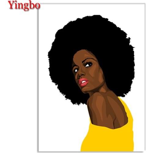 African woman Pattern Diy Diamond Painting Full Square Round Drill 5D Diamond Embroidery Beads Cross Stitch Kits Mosaic Decor