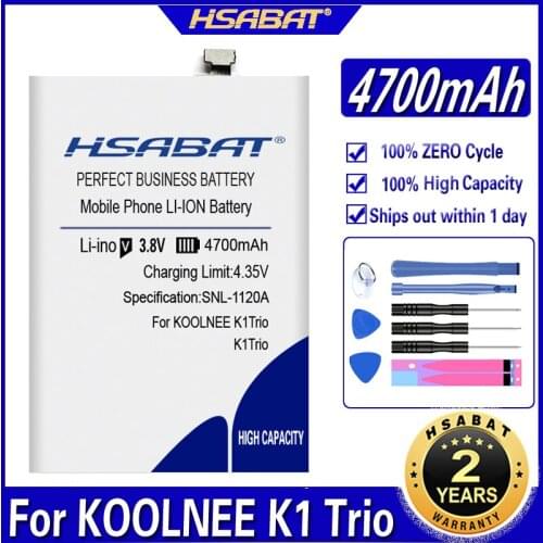 HSABAT K1 Trio 4700mAh Battery for KOOLNEE K1 Trio Batteries